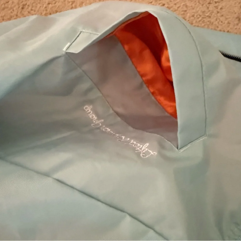 LRG Light Blue Bomber Jacket with Orange Lining